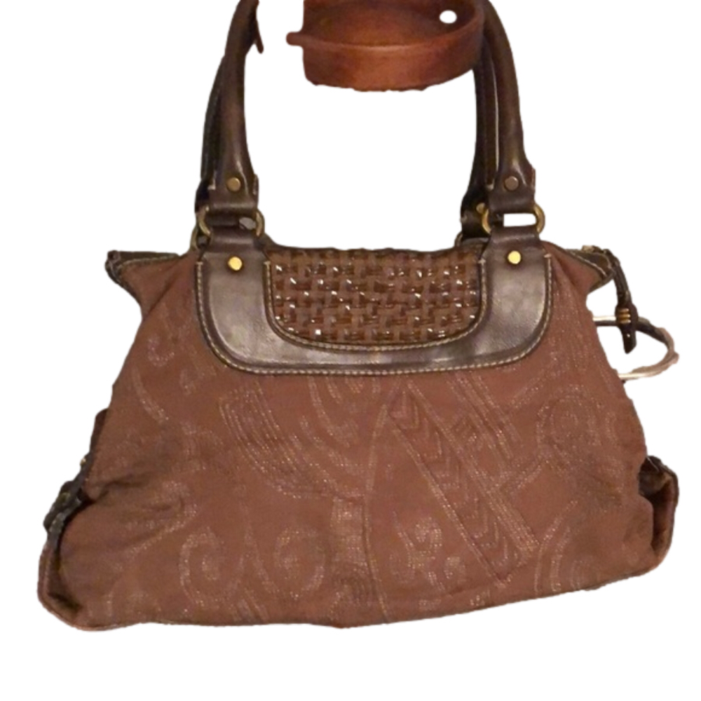 Vintage Fossil Tapestry Handbag